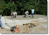 pouring the floor