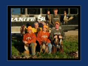 Tim, Chuck, Marla, Billy and Allan show off their birds.