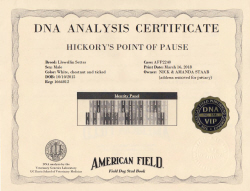 DNA Certificate for Duke